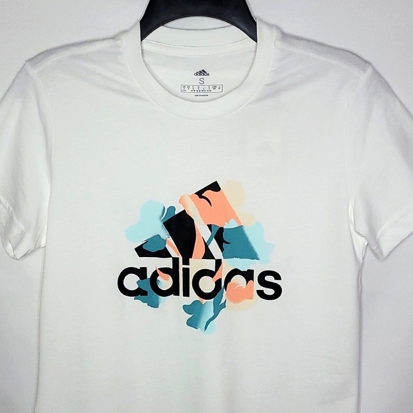 💰NWT! ADIDAS ▪︎ WOMEN'S WHITE T-SHIRT ▪︎ SIZE S - Picture 1 of 7